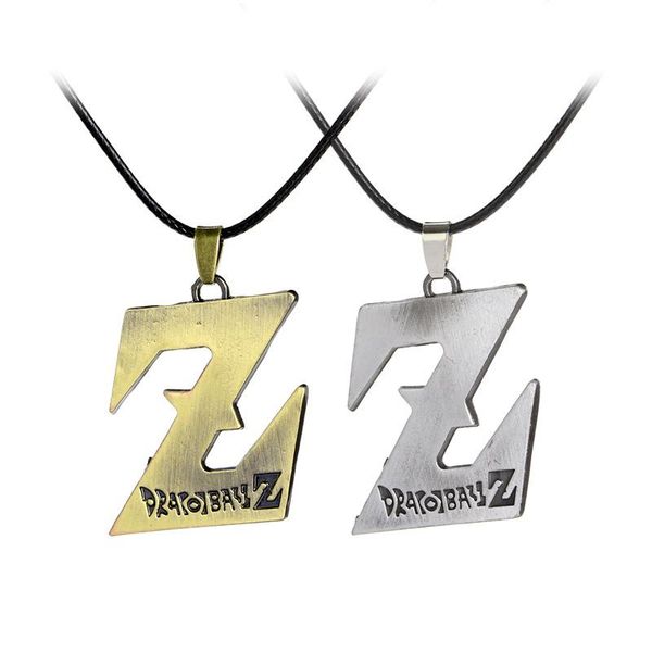 

pendant necklaces lucky letter z zigzag japanese anime character logo men necklace love woman mother girl gift wedding blessing jewelry, Silver