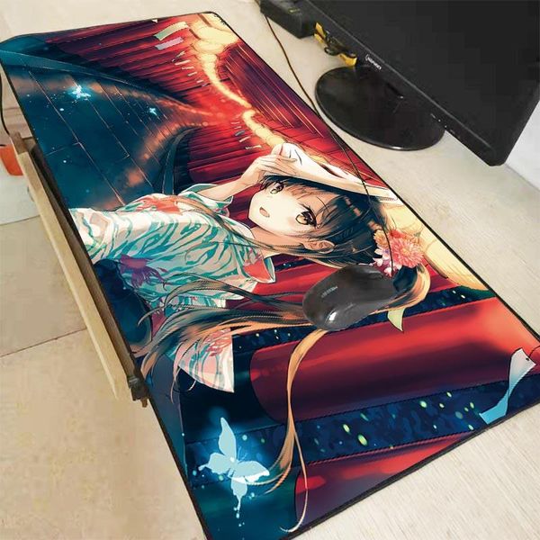 

mouse pads & wrist rests mrglzy anime waterproof non-slip large gaming pad computer keyboard desk mats household carpet p xxl 40x90cm