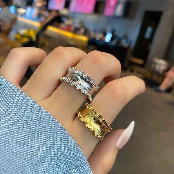 

todorova trendy minimalist irregular geometric rings for women fashion vintage handmade party jewelry valentine's day gifts g1125, Slivery;golden
