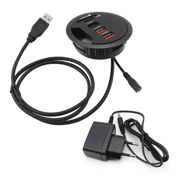 

hubs eu us mount in desk usb 3.0 type c hub tf/sd card reader adapter for lappc