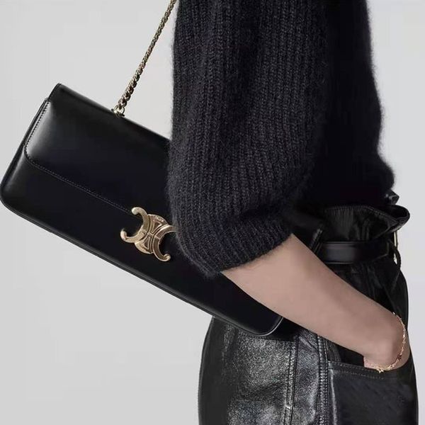 

leather arc de armpit female summer high sense chain magic stick small square bag