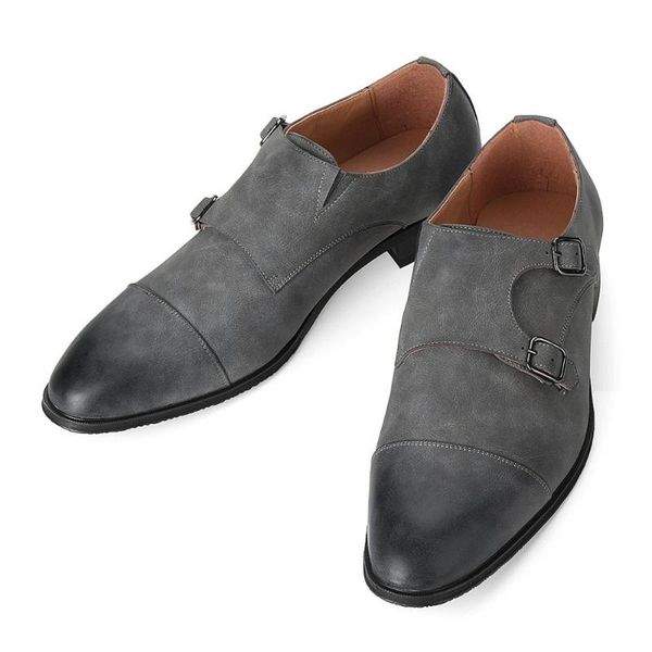 

dress shoes men genuine leather vintage retro custom blake handmade office fashion formal wedding party oxford, Black