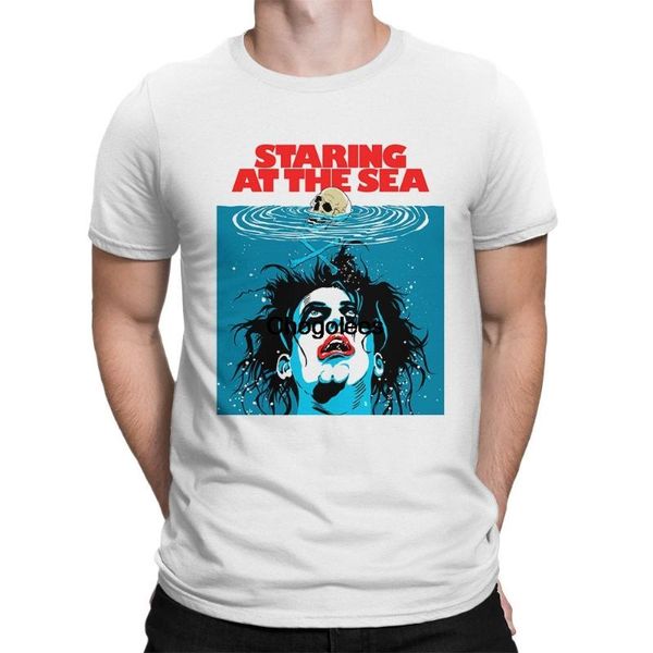 

men's t-shirts the cure staring at sea t shirt robert smith art tee men and women sizes, White;black