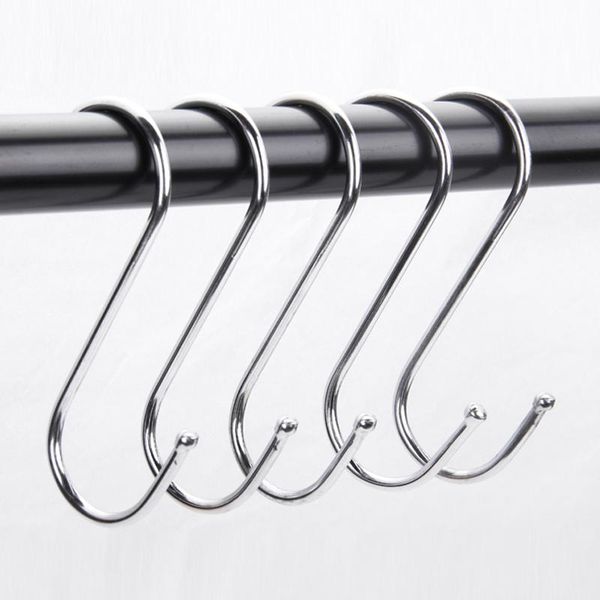 

hooks & rails 3 pcs stainless steel s-shaped hook kitchen spoon pan pot hanging on the door wardrobe hanger tool