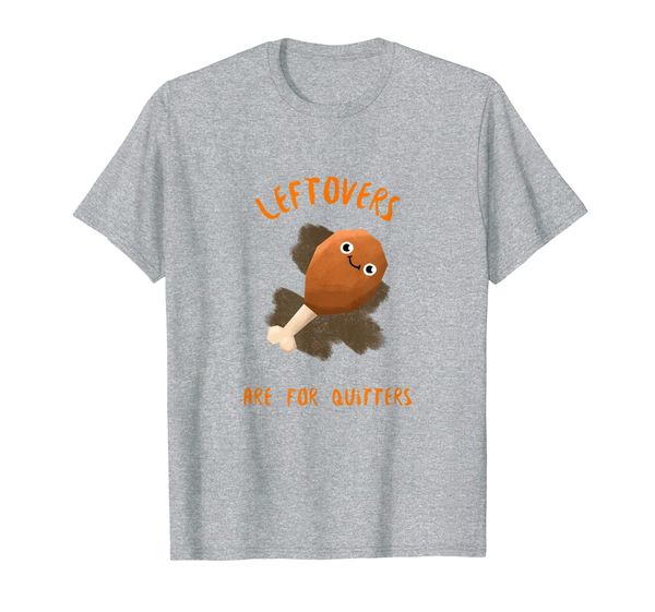 

leftovers are for quitters funny thanksgiving turkey graphic t-shirt, White;black