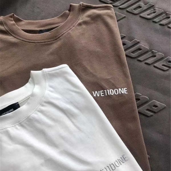 

men's t-shirts 3d foam we11done short sleeve t-shirts men women summer oversize casual welldone t shirt tee with tag g9hd, White;black