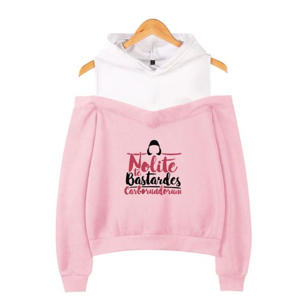 

women's hoodies & sweatshirts 2021 the handmaid's tale hooded sweatshirt printing hip hop casual long-sleeved off-shoulder warm, Black