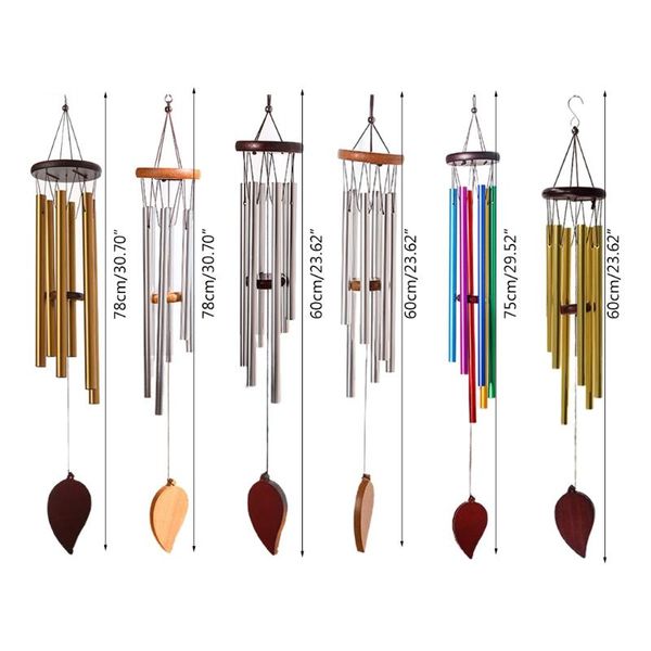 

decorative objects & figurines leaf pendant pine metal aluminum pipe wind chime ornament vintage decor