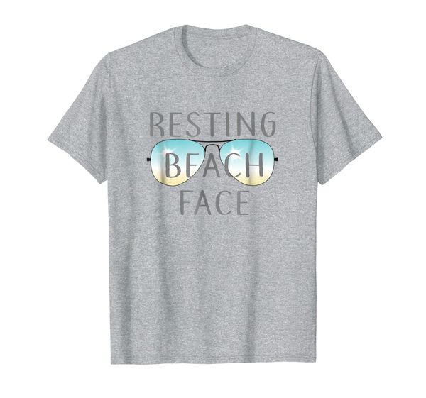 

resting beach face summer tee shirt with sunglasses, White;black