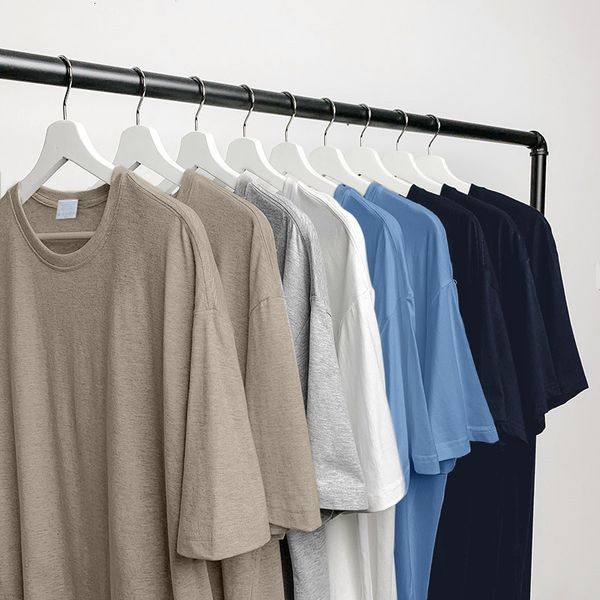 

t-shirts solid white men's 180g short spring and summer round ne loose t-shirt lovers half sve shirt, White;black