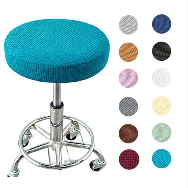 

round home dining chair covers bar stool cover elastic seat dentist hair beauty salon slipcovers polar fleece