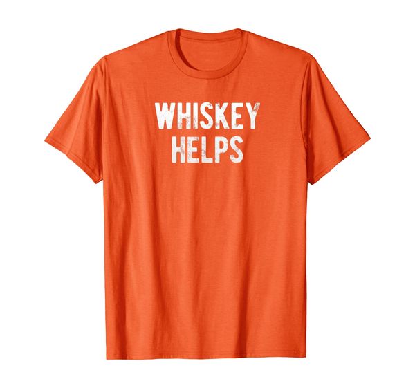 

whiskey helps t-shirt, White;black