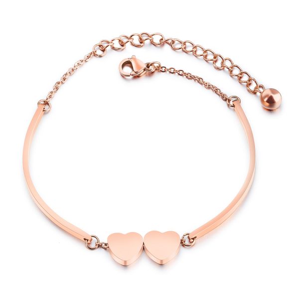 

jewelry lady heart-shaped gold plated rose bracelet, Golden;silver