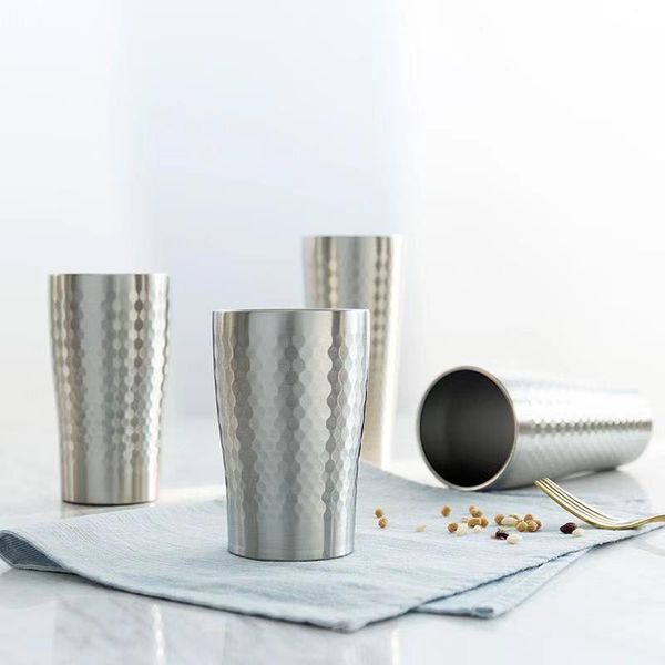

water bottles 304 stainless steel beer mug double mouth cup