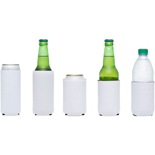 

white foldable bag holder neoprene diy graffiti drink cup bottle sleeve bag