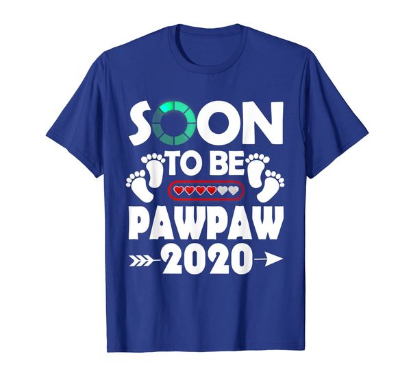 

soon to be pawpaw 2020 pregnancy announcement t-shirt, White;black