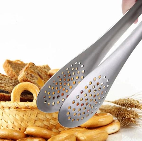 

baking & pastry tools 1pcs 2021 sale 9 inches stainless steel bread clip bbq kitchen serving utensil tong clamp barbecue f2285