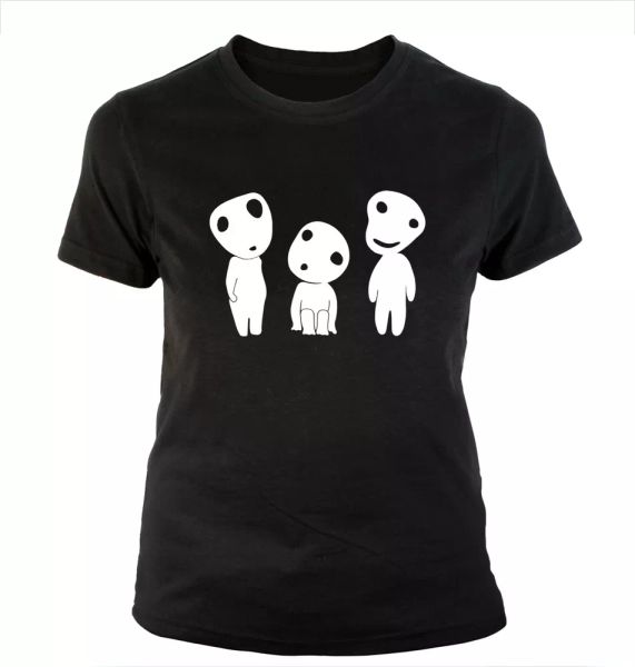 

t-shirt kodamas trio princess mononoke -size s,m ,, xl, xxl, xxxl size new, White;black