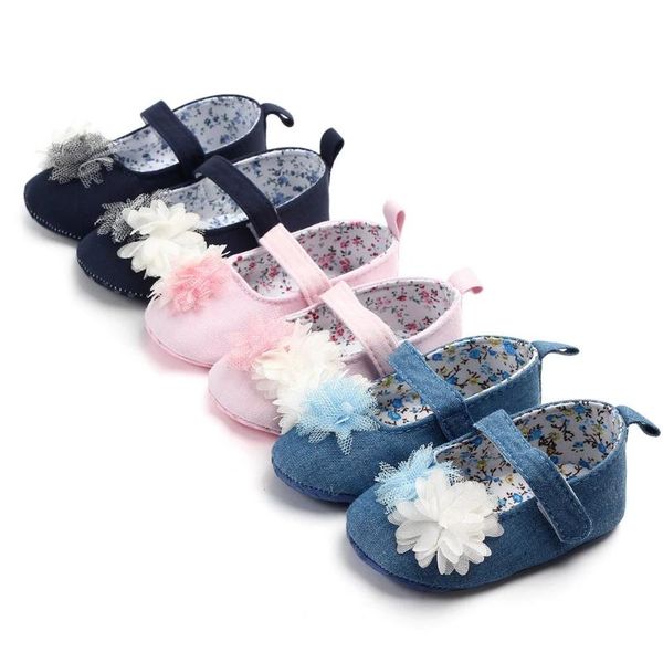 

first walkers 2021 flowers princess baby shoes soft sole girl anti-slip walker