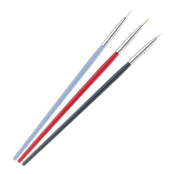 

nail brushes 3pcs superfine art paint brush uv acrylic crystal gel liner pen kit soft bristle manicure tool, Yellow