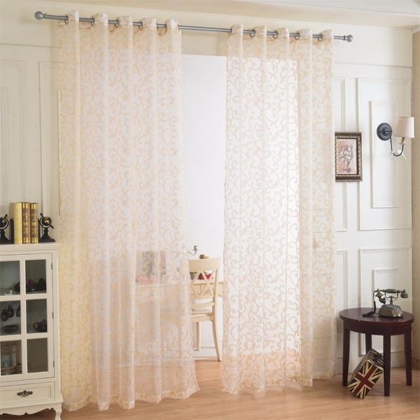 

curtain & drapes 2021 traditional chinese translucent striped embroidered sheer tulle for window