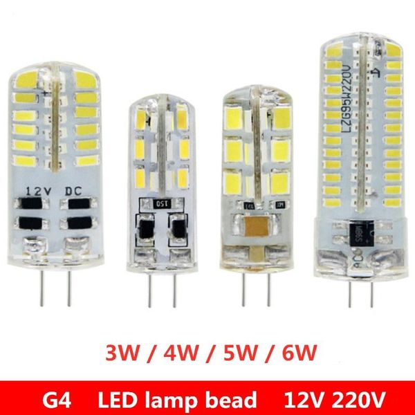 

bulbs 10pcs 2021 g4 led bulb lamp smd 3014 dc12v ac 220v 3w 4w 5w 6w dimmable led-licht dimmbar kronleuchter lichter erset