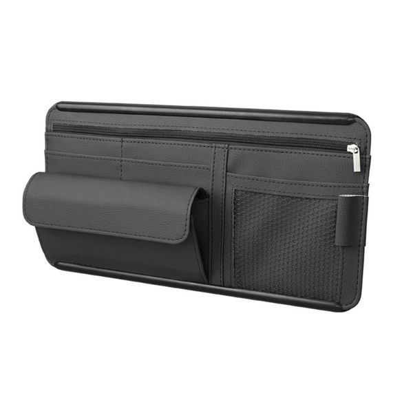 

car organizer universal sun visor storage bag bill pen card holder sunglasses case stowing tidying auto interior accessories