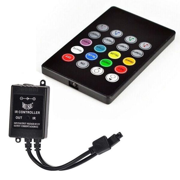 

60led/m 300led non-waterproof flexible led strip light+20key ir music sound sensitive remote control+power supply strips