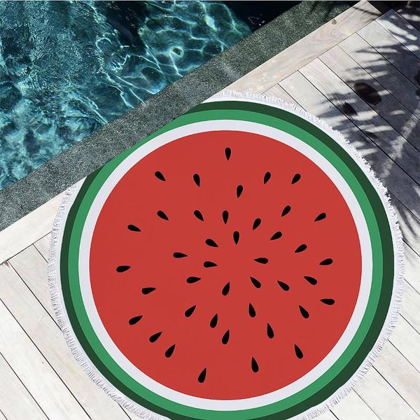 

round beach towel colorful geometric tassel tapestry microfiber yoga mat boho toalla outdoor blanket sand shower towels carpets