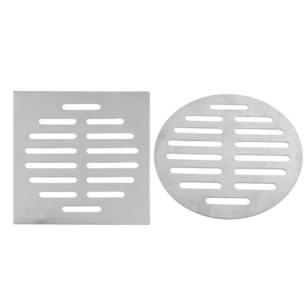 

other bath & toilet supplies 2 pcs home bathroom silver tone stainless steel floor drain cover, square round