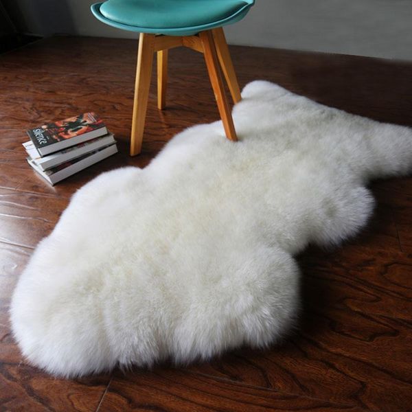 

carpets 45fur artificial sheepskin hairy carpet for living room bedroom rugs skin fur plain fluffy area washable faux mat
