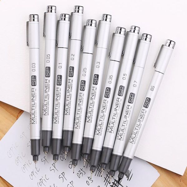 

gel pens [ copic ] multiliner sp fine line pen waterproof aluminum made in japan 1pcs