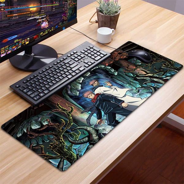 

mouse pads & wrist rests jujutsu kaisen pad yuji itadori props table mat game large keyboards pc computer gaming mousepad desk