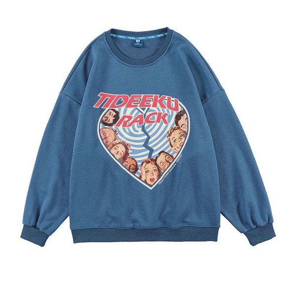 

men's hoodies & sweatshirts kiovno men hip hop character printed pullover fashion harakuju for male long sleeves, Black