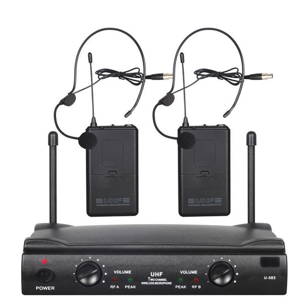 

wireless microphone system professional 2 channel mics 1 receiver microphones