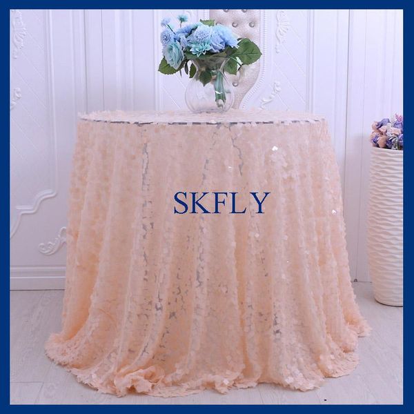 

gorgeous fancy larege square peach sequin wedding table cloths cloth