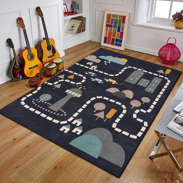 

carpets modern bedroom bedside carpet children's room kids play tent area rugs cartoon road house hallway kitchen anti-slip floor mats