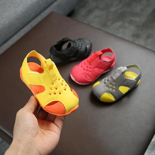 

sandals summer kid functional barefoot fashion non-slip boy soft bottom children's shoes kids, Black;red
