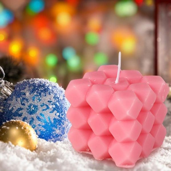 

candles 1pc 2.4 inch cute soy wax geometric cube candle fragrance relaxing birthday gift home decoration