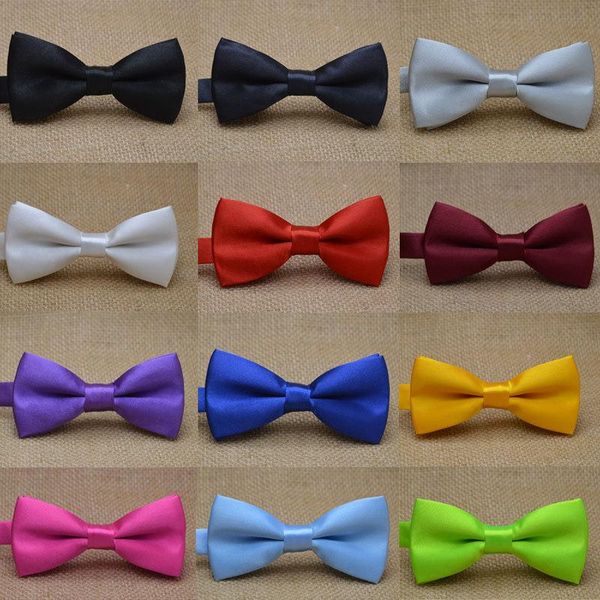 

2021 kid bowtie boys grils baby children bow tie fashion 25 solid color mint red black white green pets drop delivery fast ship, Black;gray