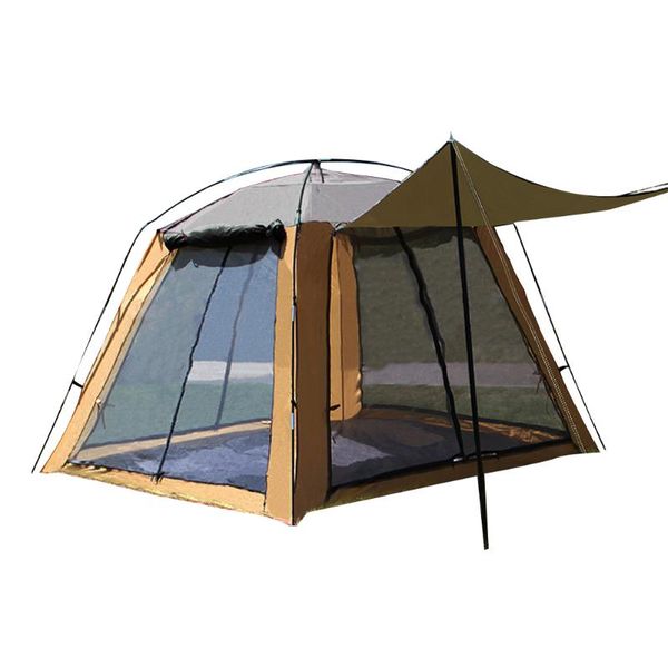 

tents and shelters outdoor tent camping gauze net breathable sunscreen four-sided door window anti-insect 3 to 4 people fishing