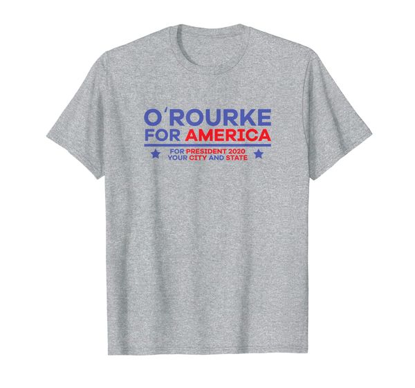 

o'rourke for america for president 2020 usa democrat party t-shirt, White;black