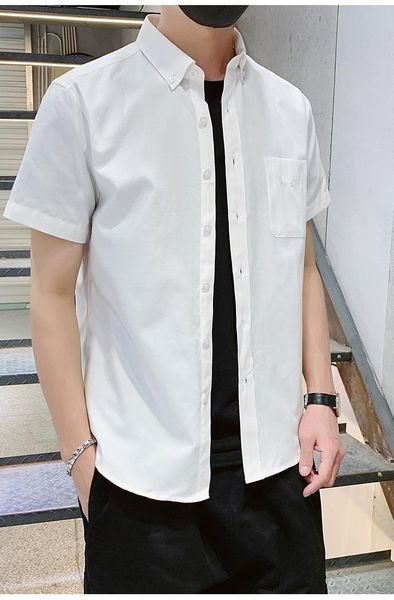

men's casual shirts 2021 summer shirt man large size chinese style men cotton short sleeve lapel leisure fashion 500230, White;black