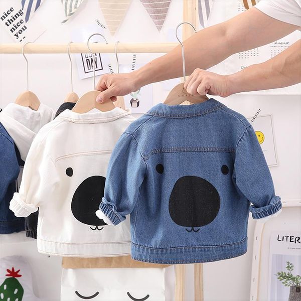 

diimuu baby infant boys girls clothes denim coat jackets spring autumn 1 4t toddler outerwear kids coats, Blue;gray