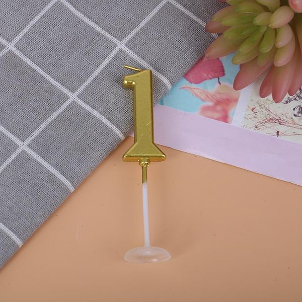 

gold number candles 0-8 for a cake party er candle kids baby birthday decoration