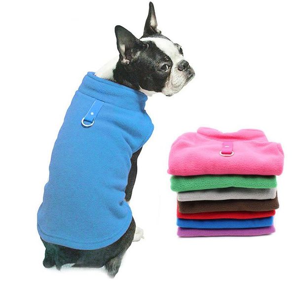 

dog apparel winter fleece vest for small dogs puppy sleeveless tshirt pitbull chihuahua yorkshire blank diy pet costume with d-ring back