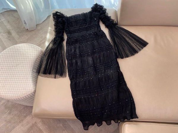

fashion women 2021 spring dress luxury european design party style casual dresses, Black;gray
