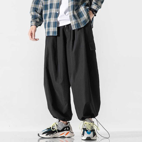 

men's pants streetwear hip hop joggers loose harem ankle length trousers sportswear casual sweatpants for men drop 25d0 cayw, Black