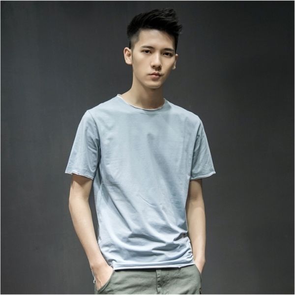 

the new men's short-sleeved summer t-shirt collar on men's clothing of cultivate one's morality men's half sleeve shirt, White;black