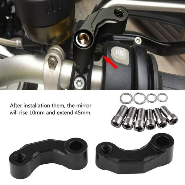 

2pcs motorcycle mirrors riser extension brackets adapter for r1200gs
